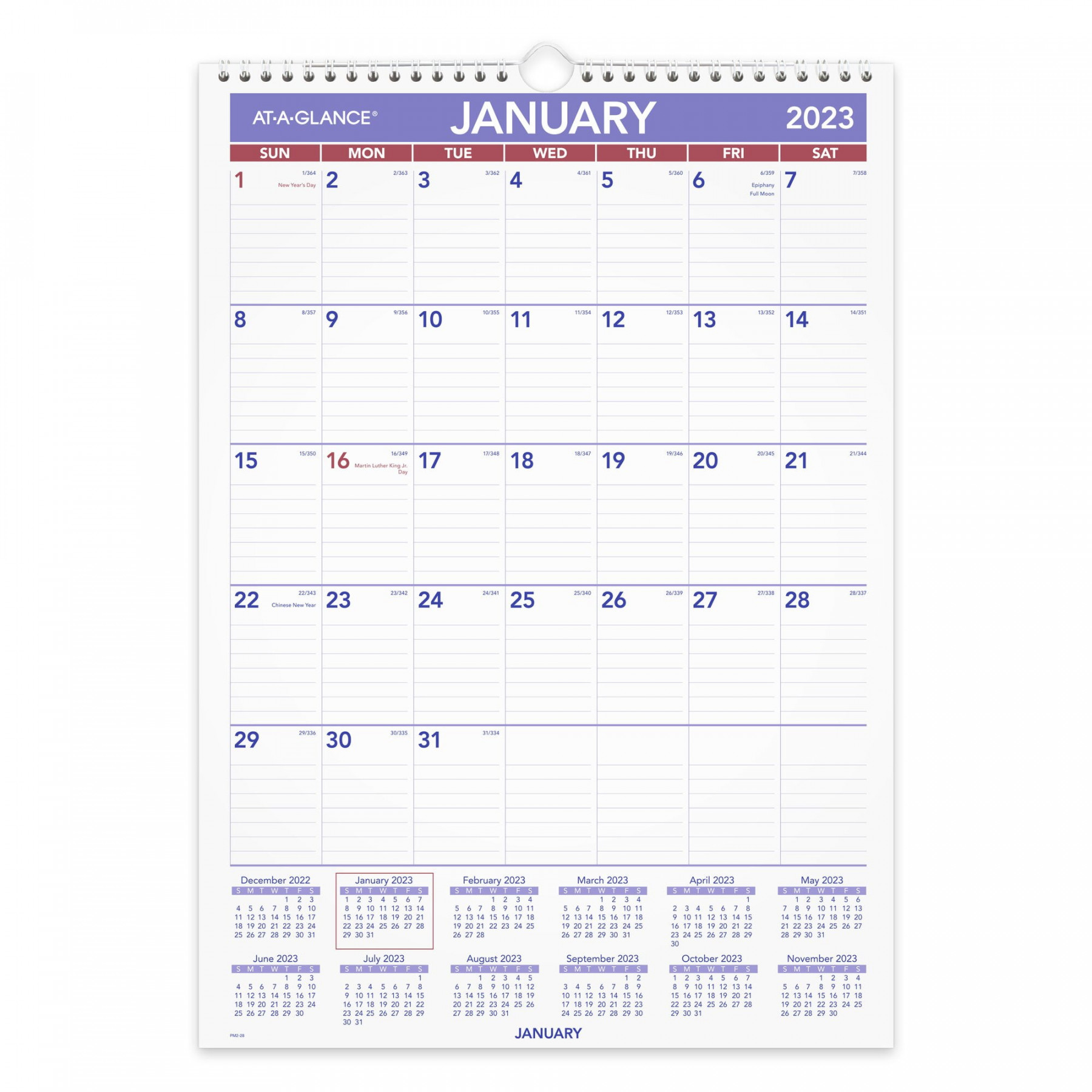 AT-A-GLANCE Monthly  RY Wall Calendar, Medium, " x "