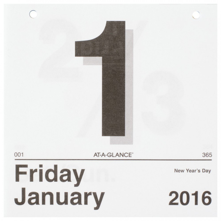 AT-A-GLANCE “Today Is” Daily Wall Calendar Refill , January – December,   x  Inches (K)