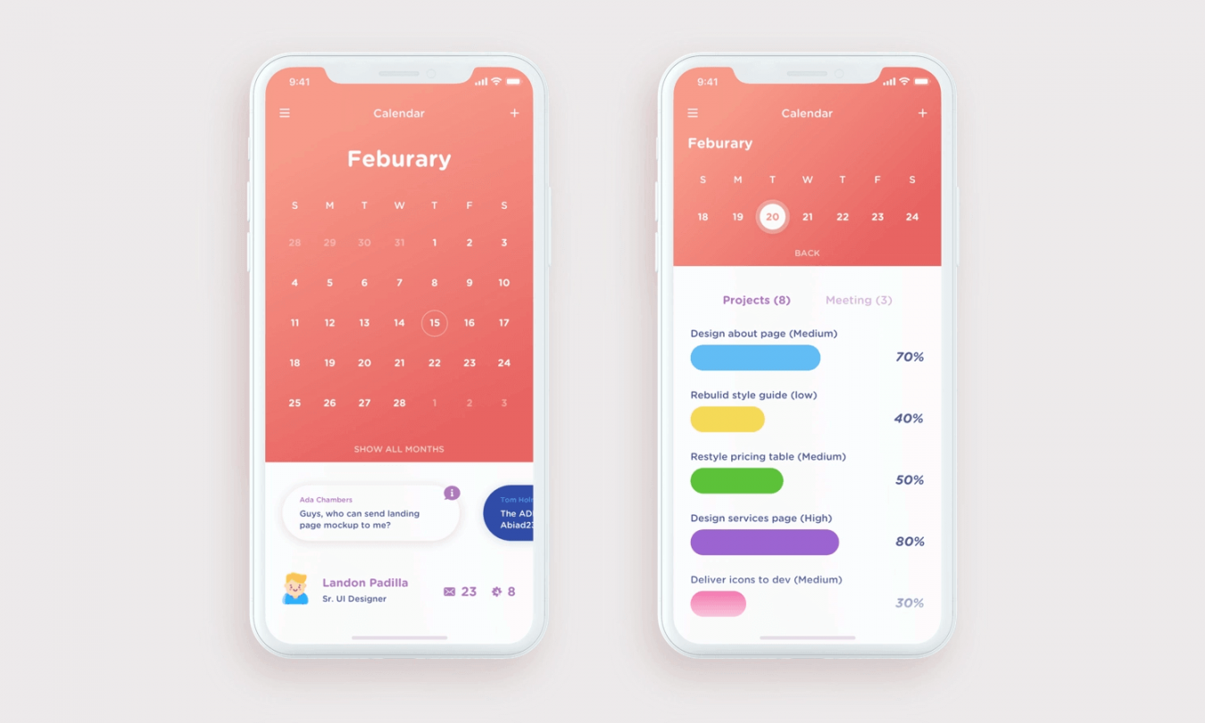 Awesome calendar app designs and how to make your own - Justinmind