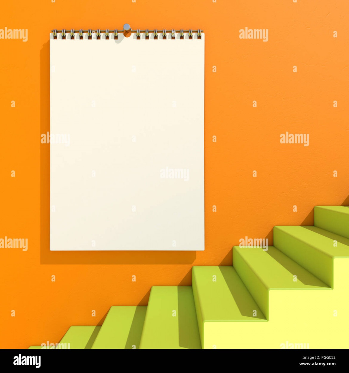 Blank design calendar template with on a background with soft