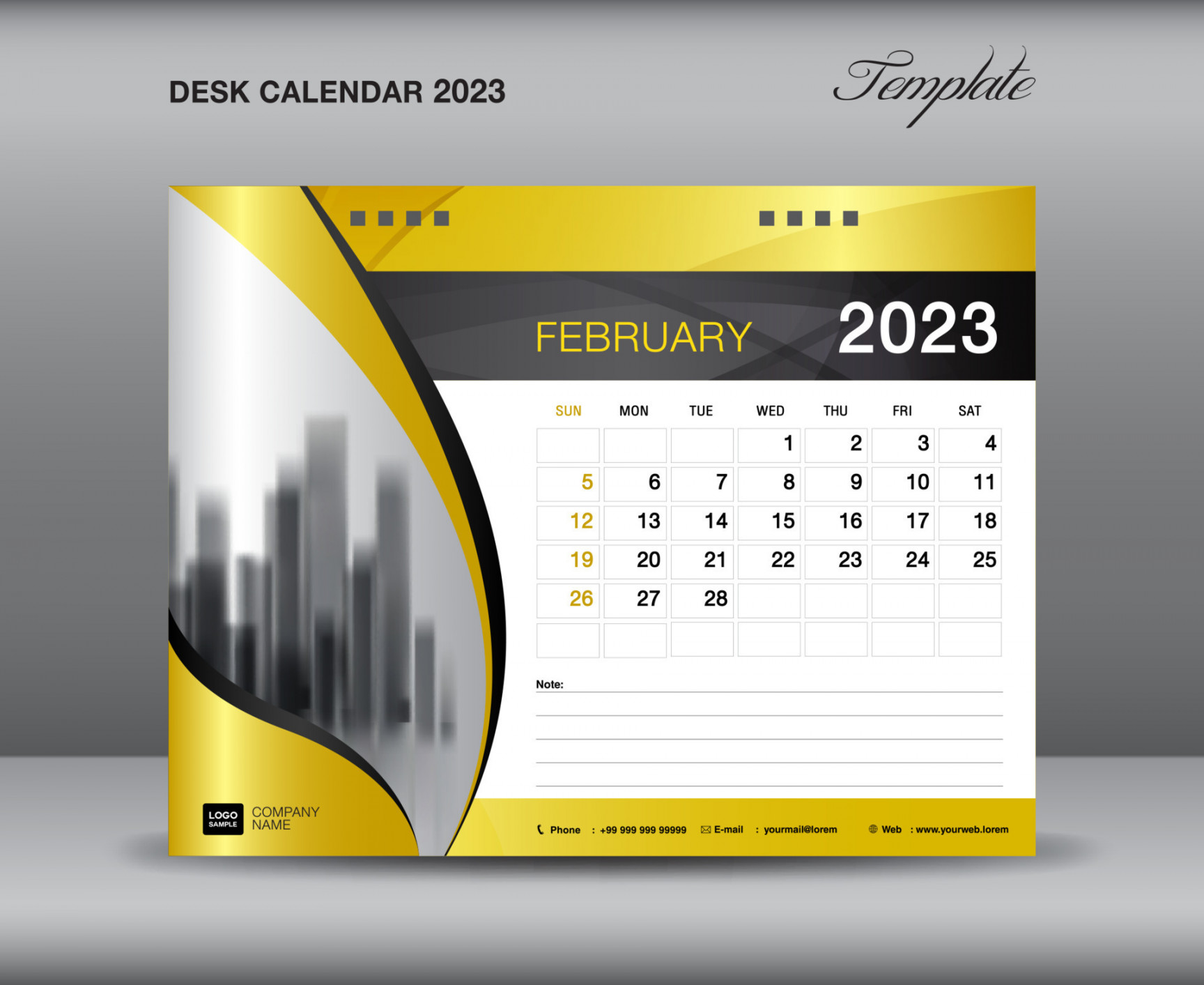 Calendar  template, February  template, Desk calendar