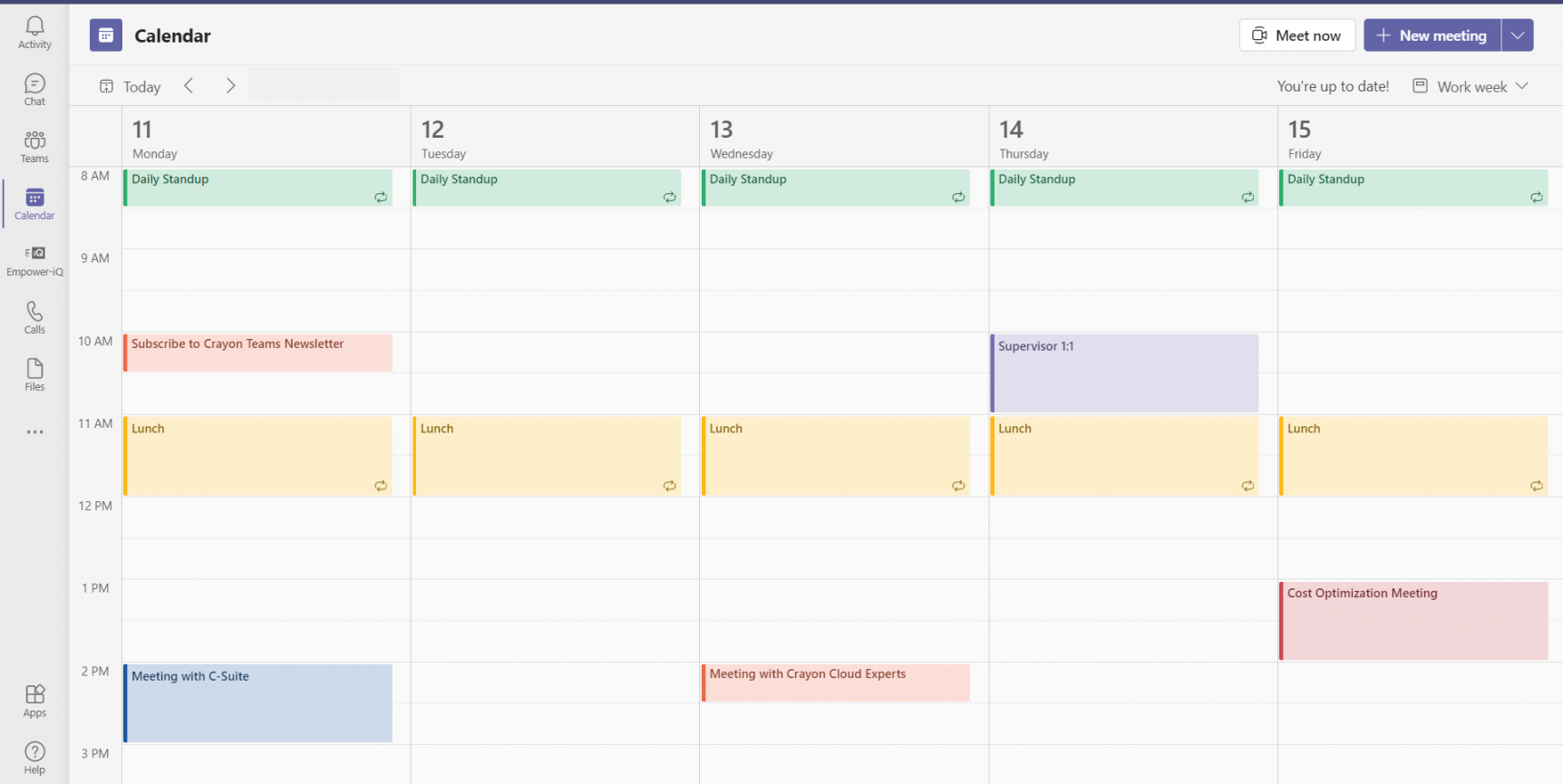 Color-code your calendar in Microsoft Teams - Crayon