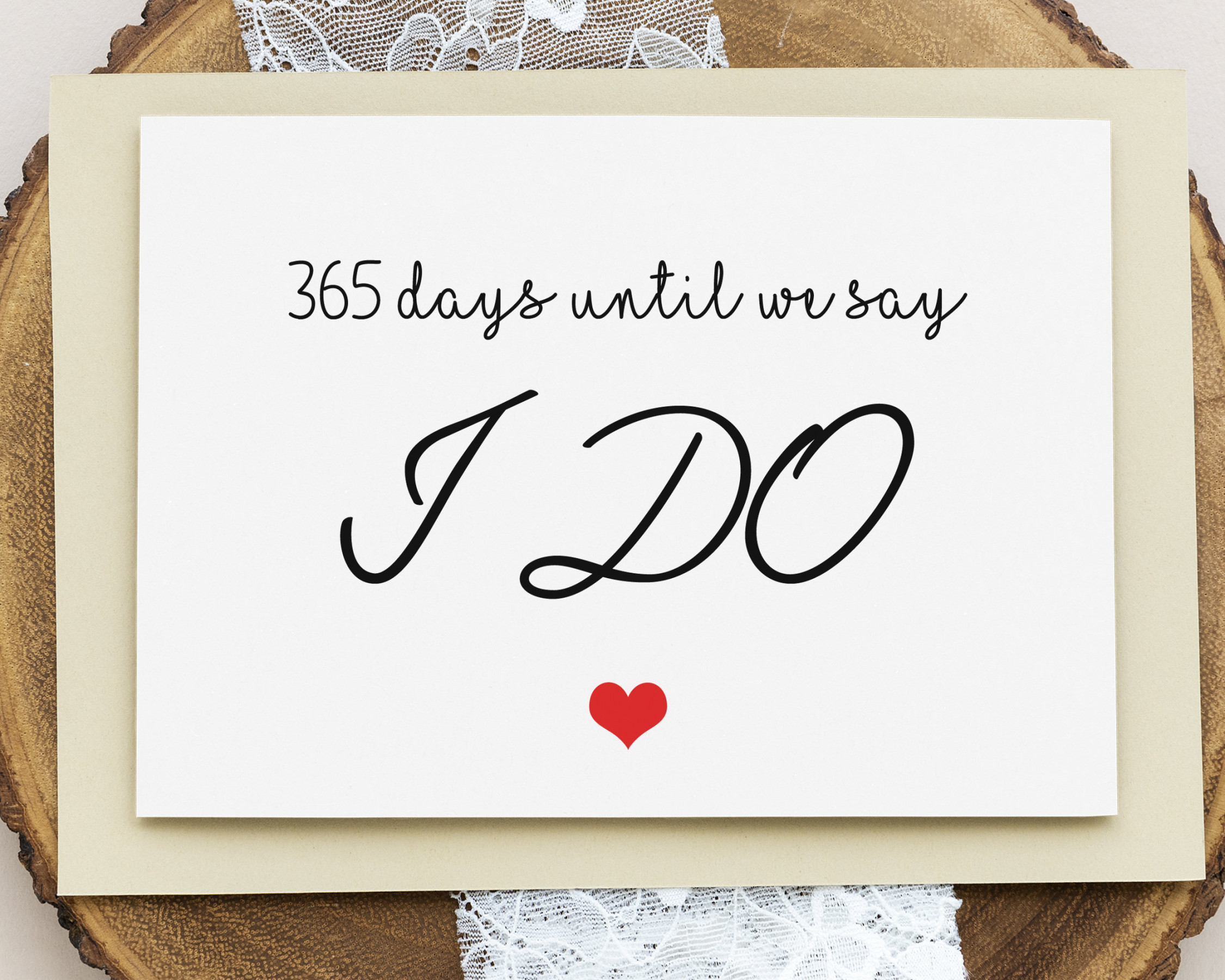 Days Until We Say I Do Personalized Card,  Year Wedding Day Countdown  Card, Future Mr and Mrs Printable Card, Husband To Be Card