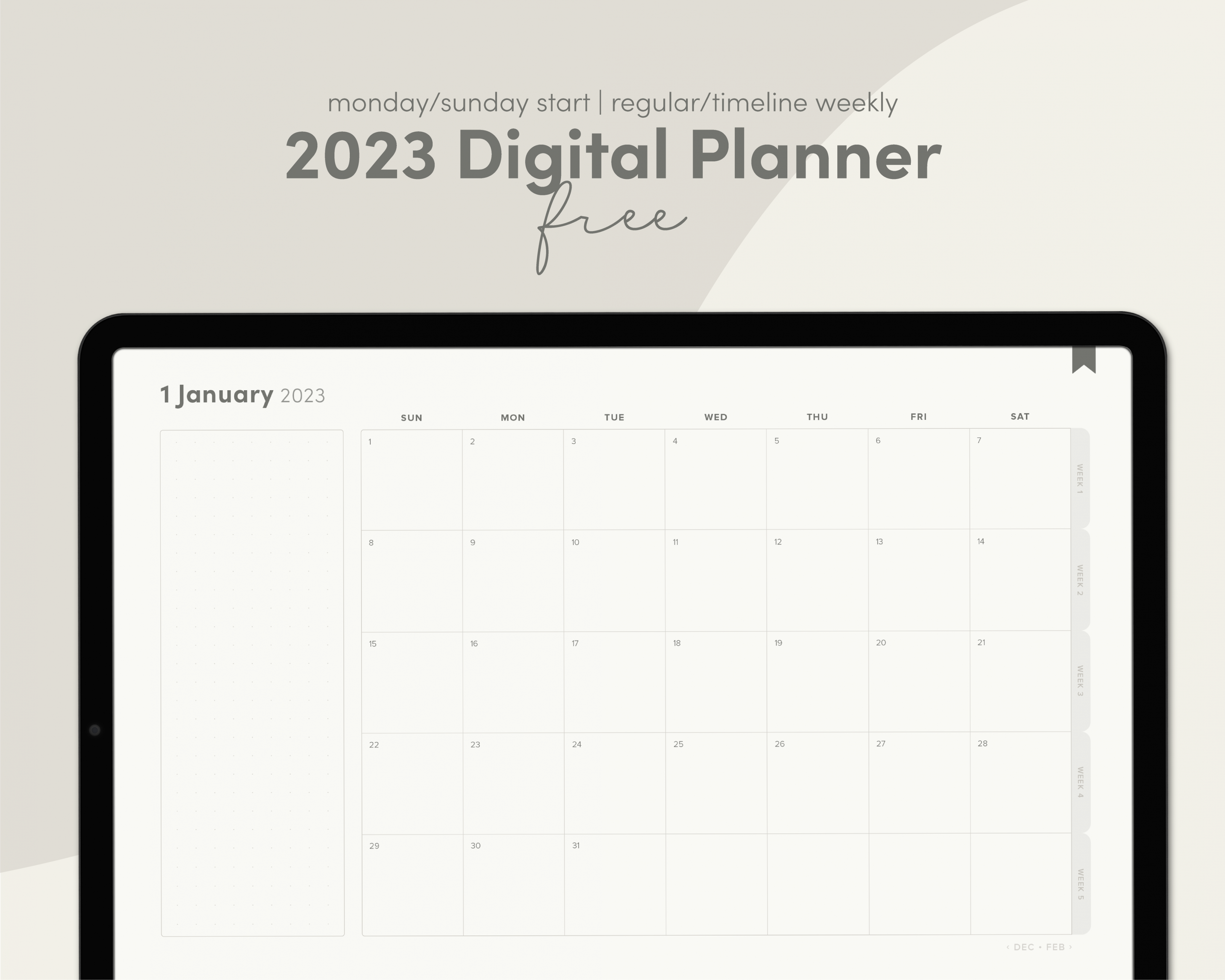 Digital Planner (Free) - hanri studio