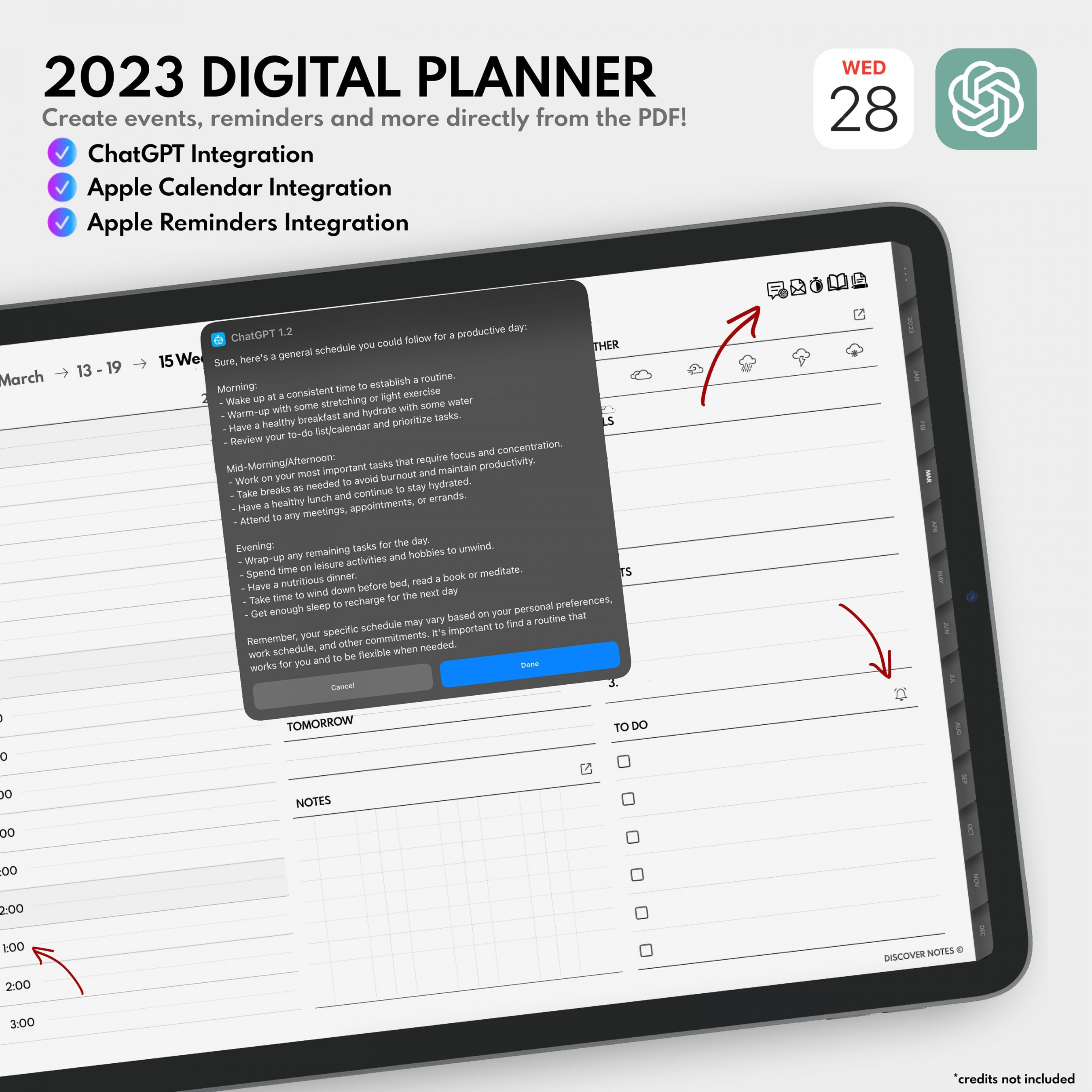 Digital Planner With Chatgpt & Apple Calendar - Etsy