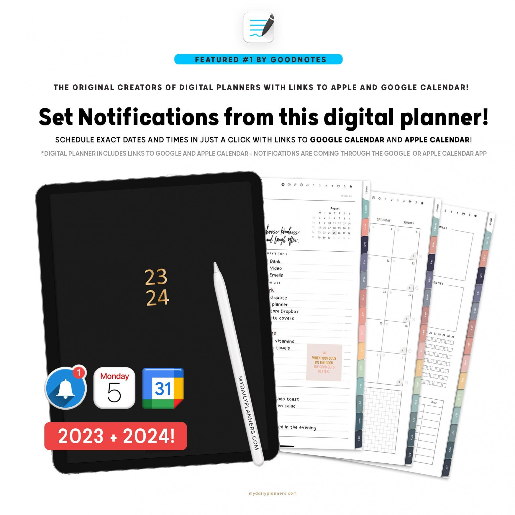 Digital Planner With Links to Apple or Google Calendar - Etsy