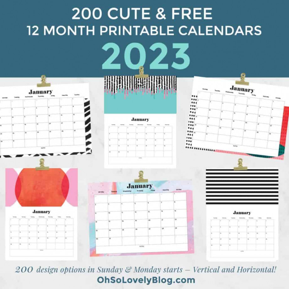 FREE  calendars —  beautiful designs to choose from!