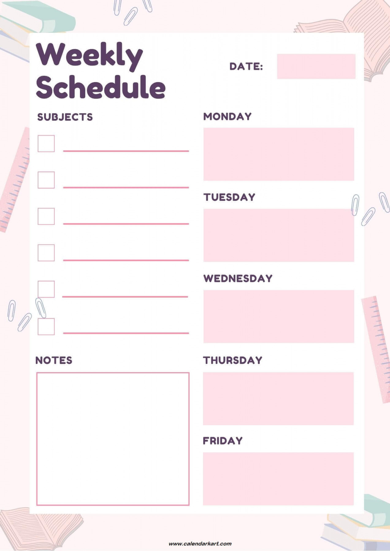 Free Printable Weekly Planner Templates - CalendarKart
