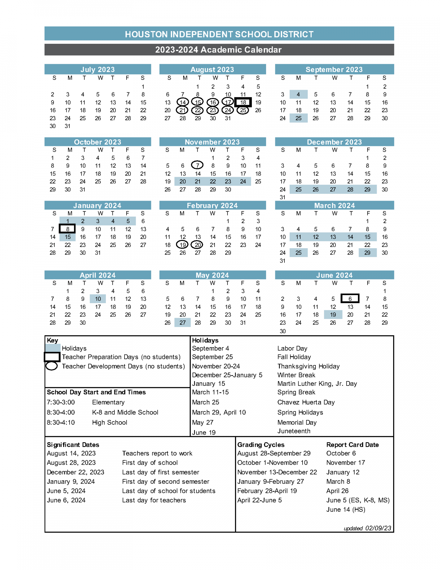 HISD School Board approves - Academic Calendar - News Blog