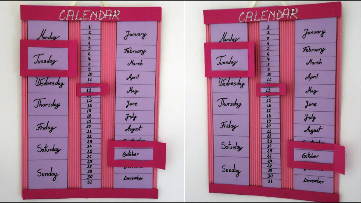 How to make wall calendar  DIY perpetual calendar  Easy paper crafts   Maison Zizou