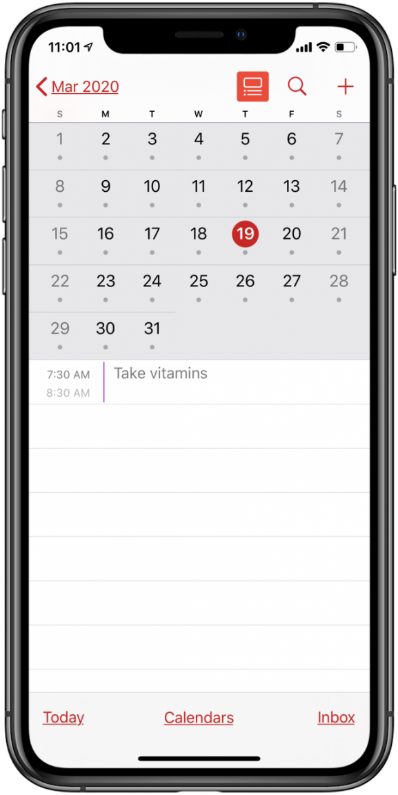 How to Switch to the List View in the Calendar App on Your iPhone