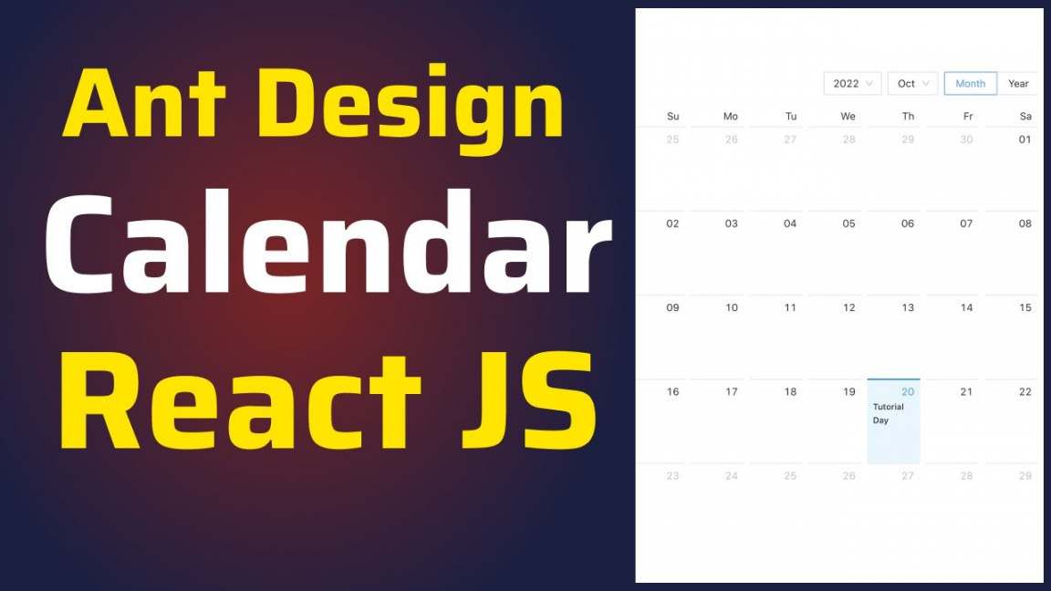 How to Use Ant Design Calendar Component in ReactJS  Antd Calendar Tutorial