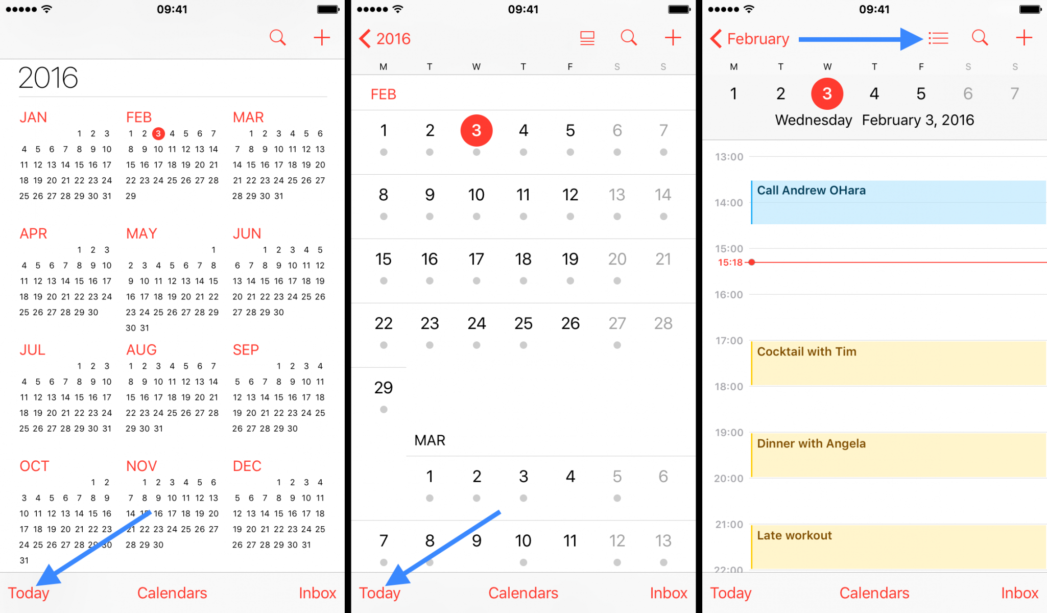 How to view calendar events as a list on iPhone, iPad,  Watch