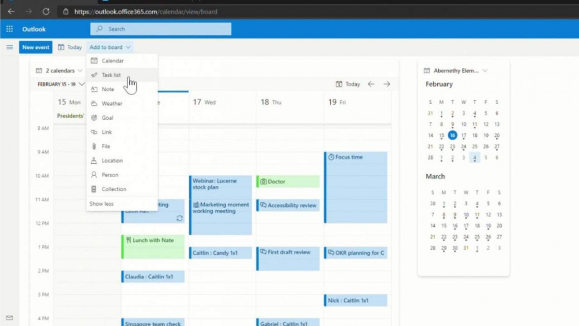 Manage Your Projects via Calendar Board View in Microsoft Outlook