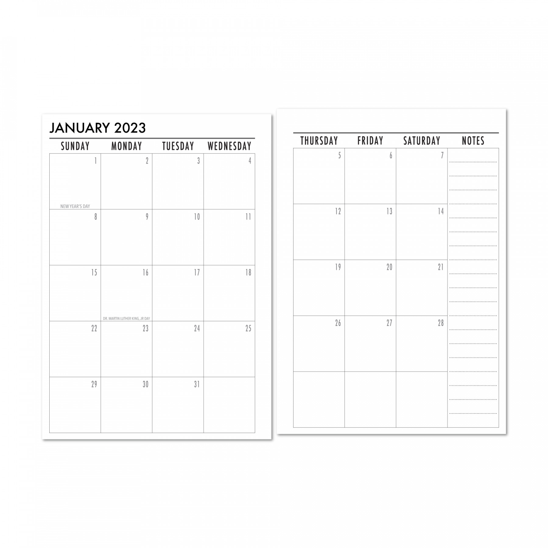Month on  Pages Planner Calendar Refill – Sunday Start  CityGirl