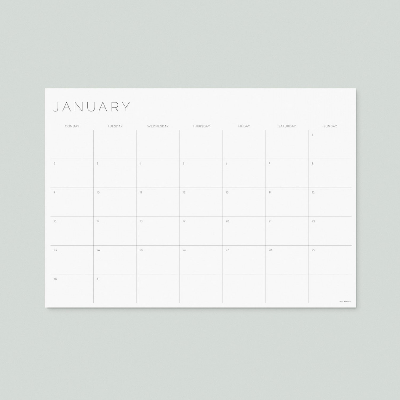 Monthly Planner Printable – MONDAY Start