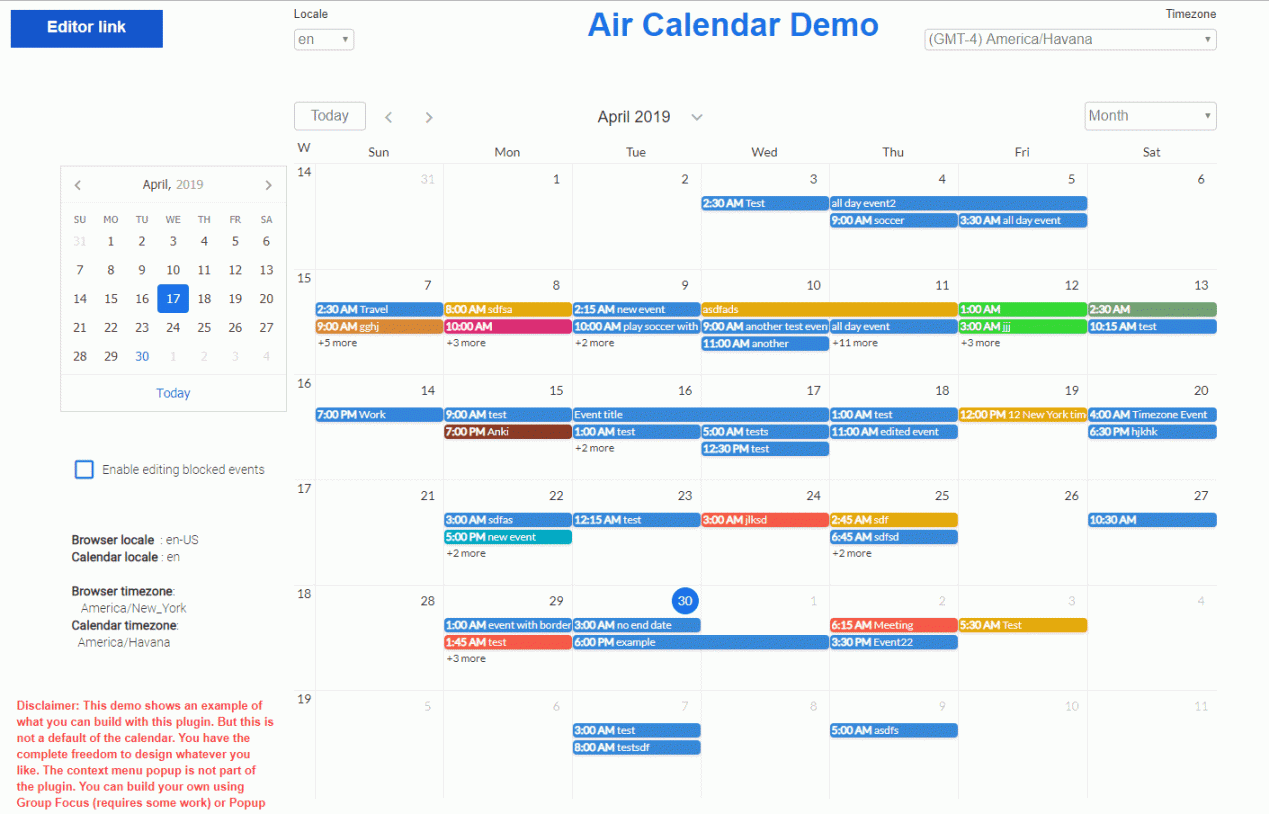 📅[New Plugin] Air Calendar (FullCalendar) - Plugins - Bubble Forum