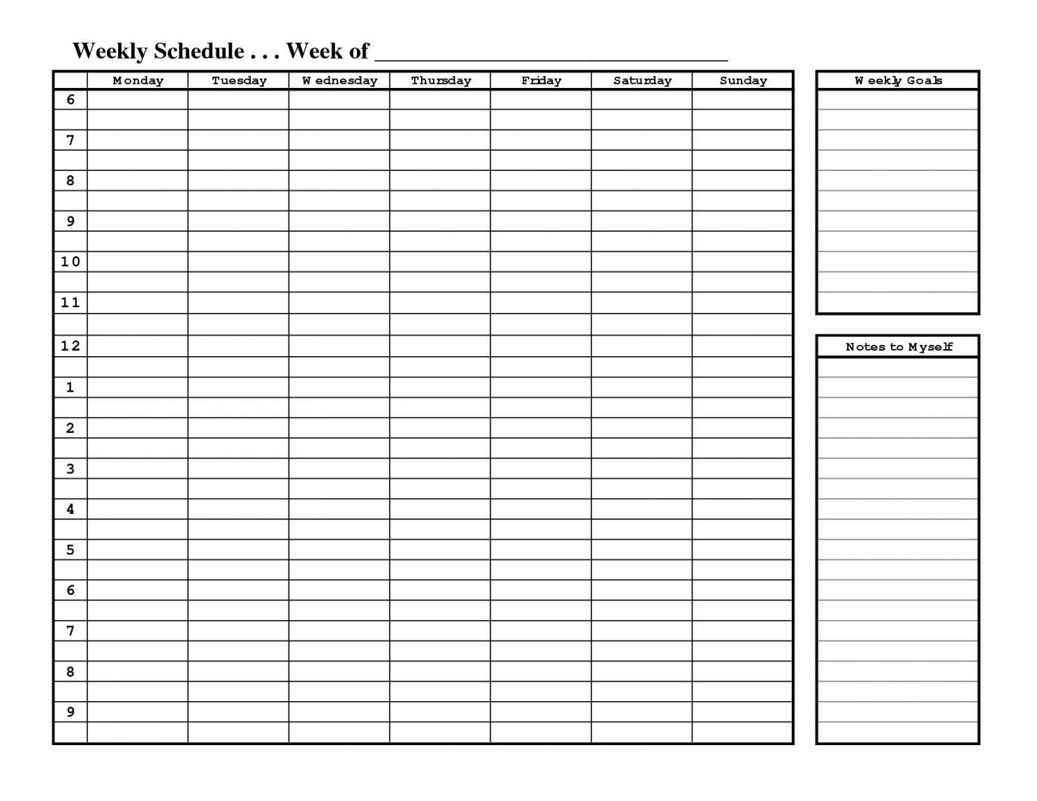 print out scedjols  Printable Weekly Schedules  Daily schedule