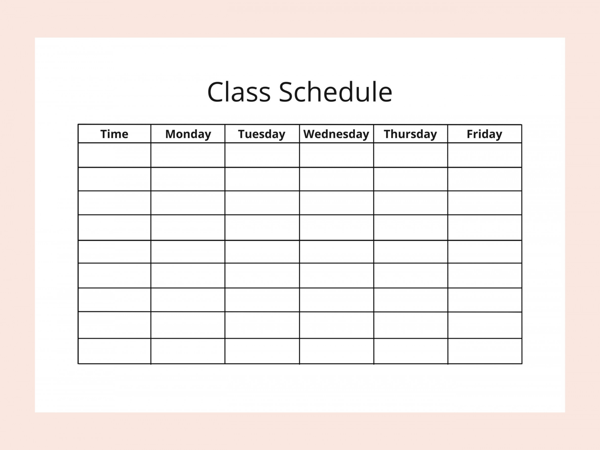 Printable Class Schedule Planner Instant Download - Etsy