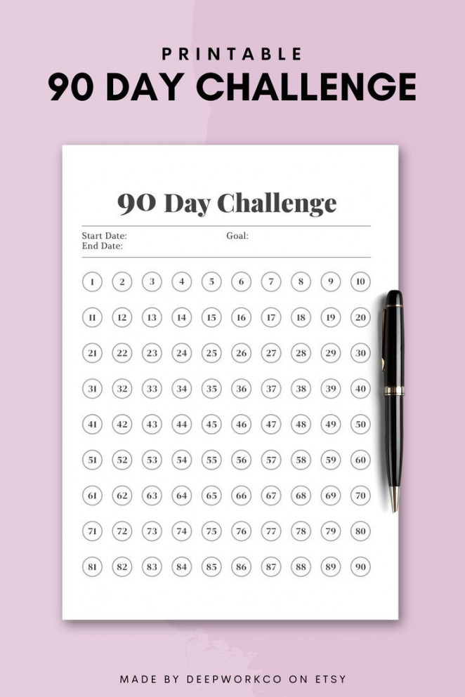 Printable  Day Habit Tracker  Days Challenge Minimal - Etsy