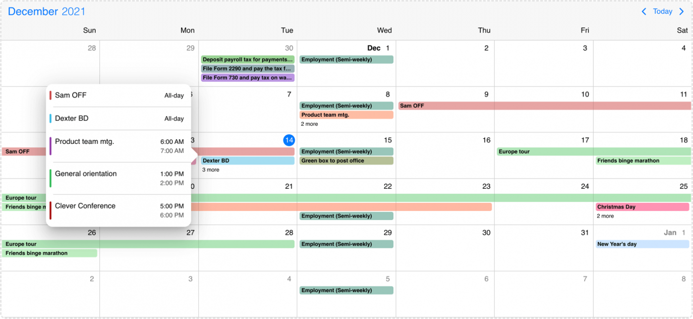 Responsive event calendar documentation for Javascript  Mobiscroll