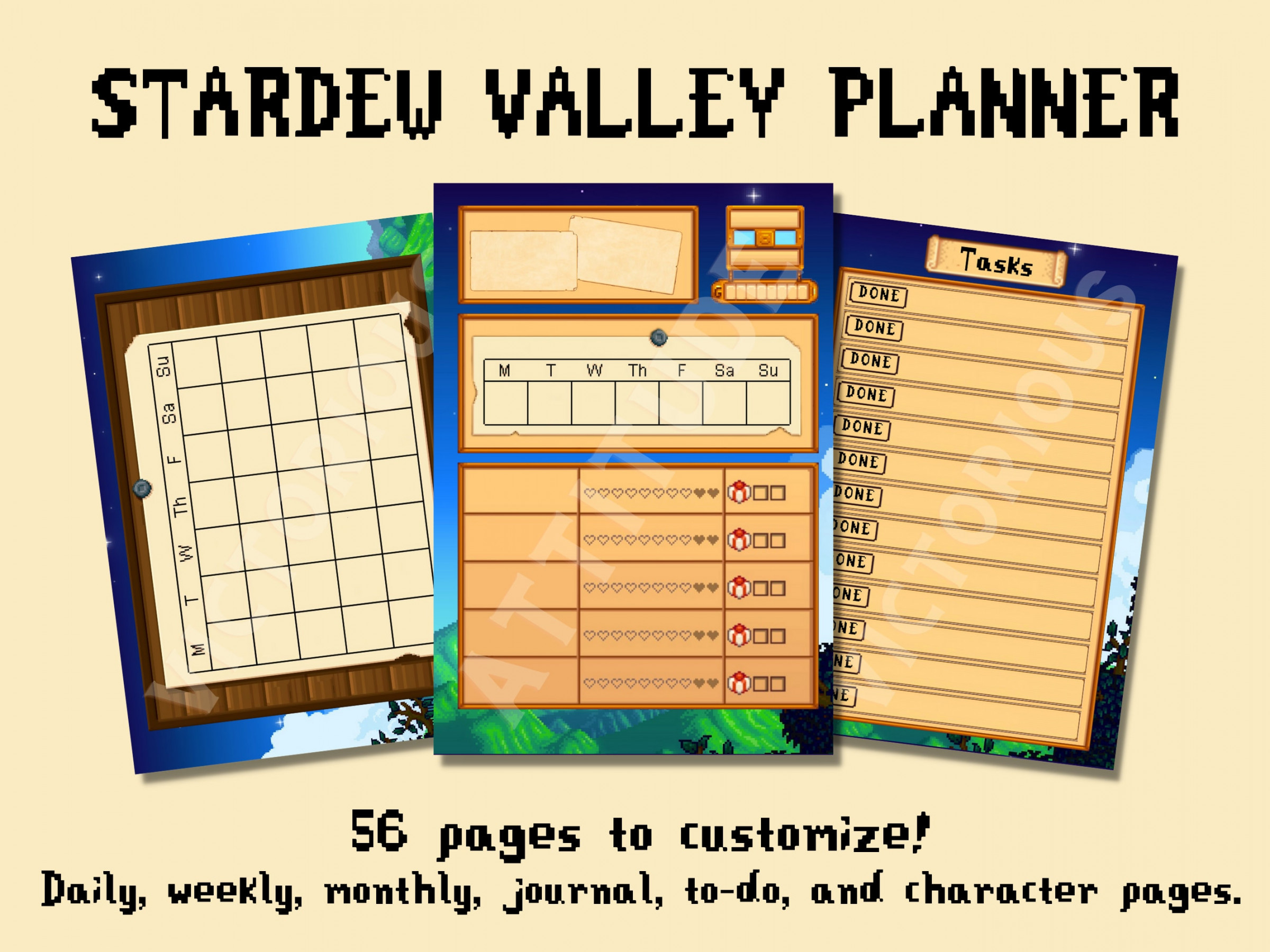 Stardew Valley Planner Bundle Daily Weekly Monthly - Etsy