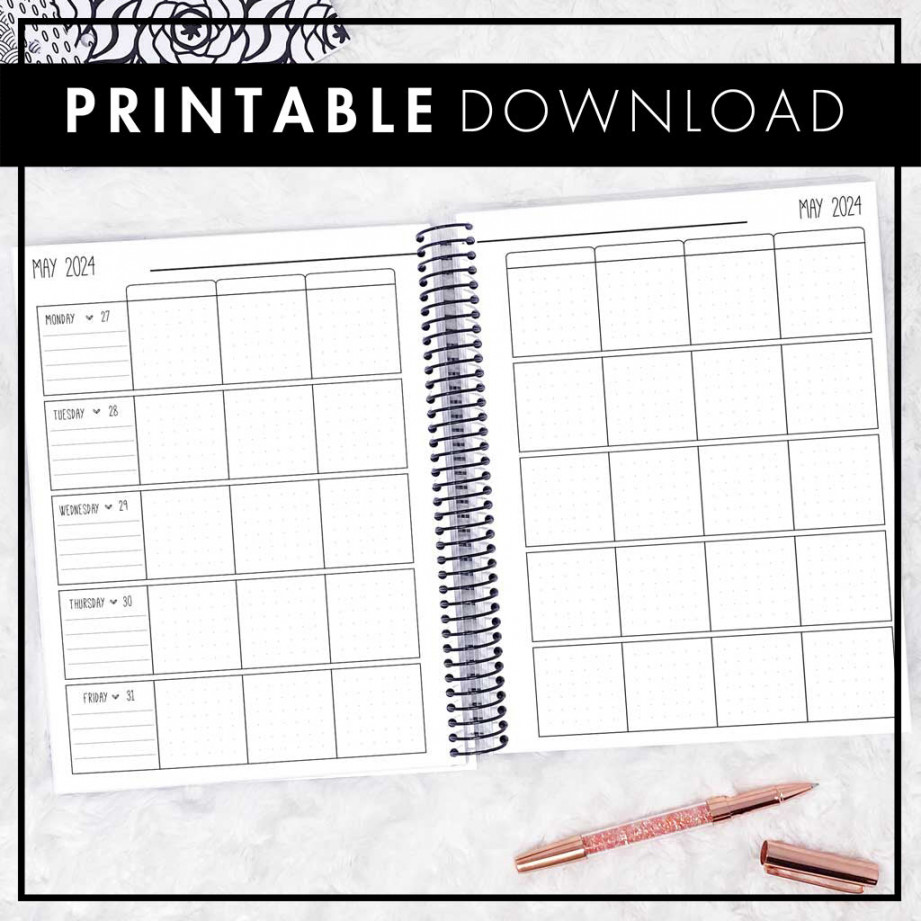 Teacher Planner Horizontal  -  Printable