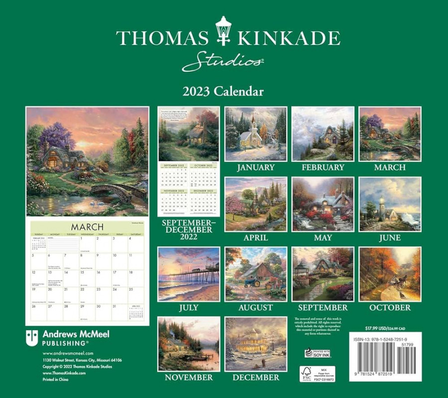 Thomas Kinkade Studios  Deluxe Wall Calendar