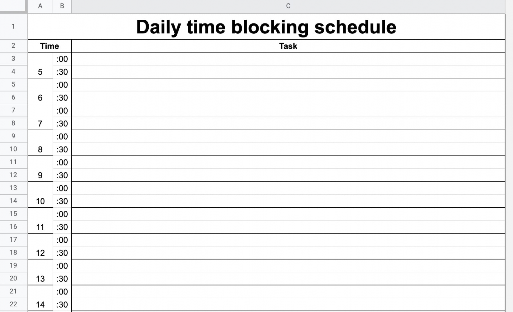 Time Blocking Templates To Stay Productive [Free Download]