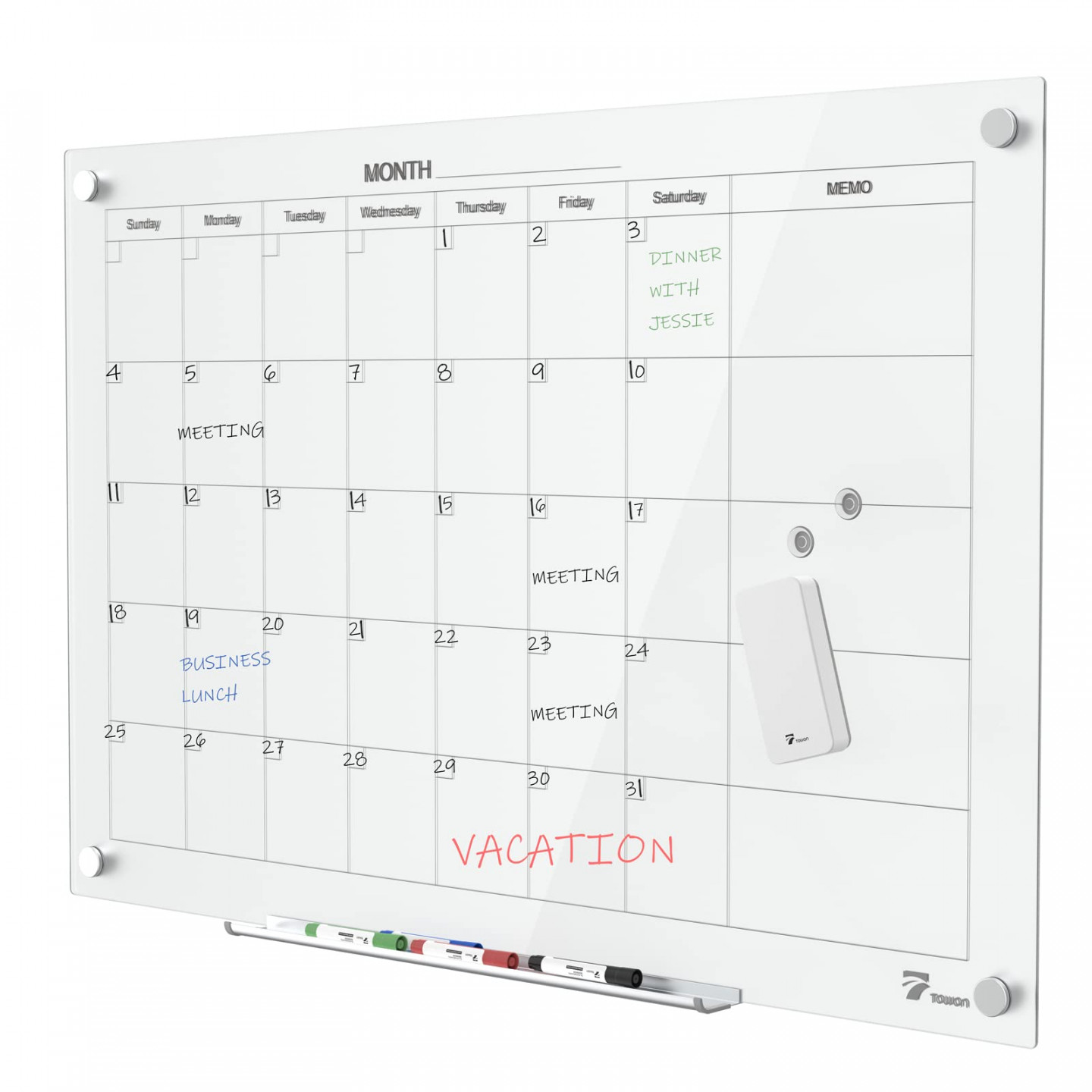 TOWON Large Glass Dry Erase Calendar for Wall,  x  Inch Glass Calendar  Dry Erase Board, MagneticSee more TOWON Large Glass Dry Erase Calendar for