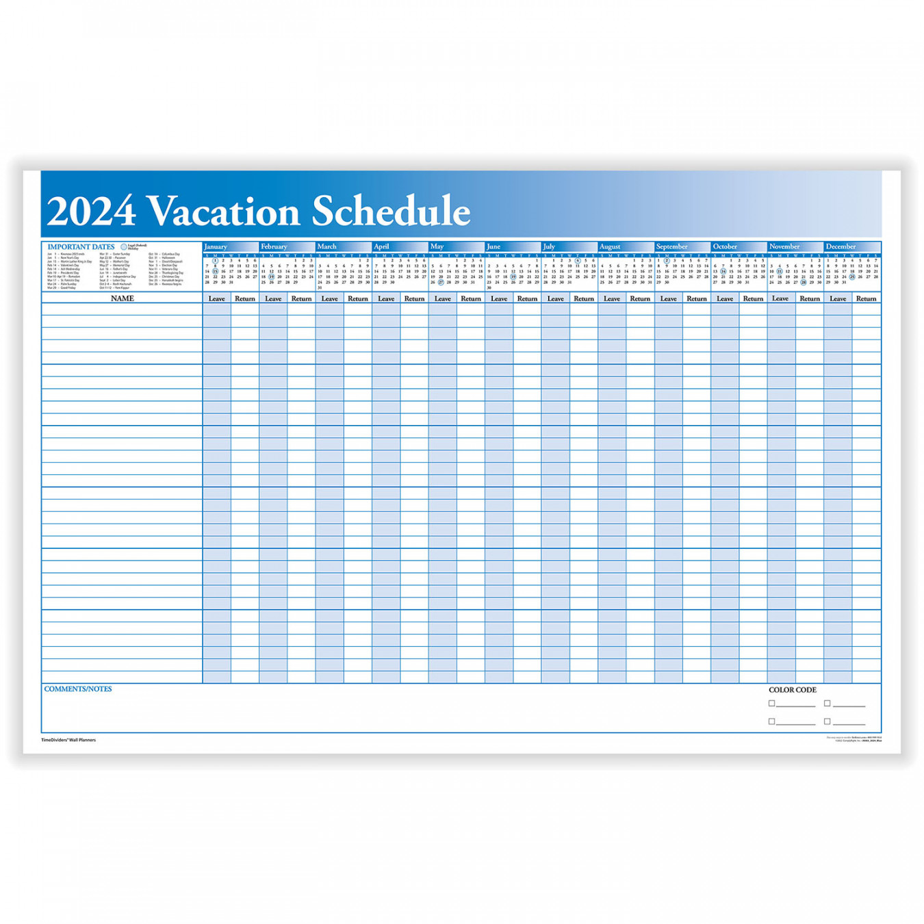 Vacation Schedule Planner (" x ")