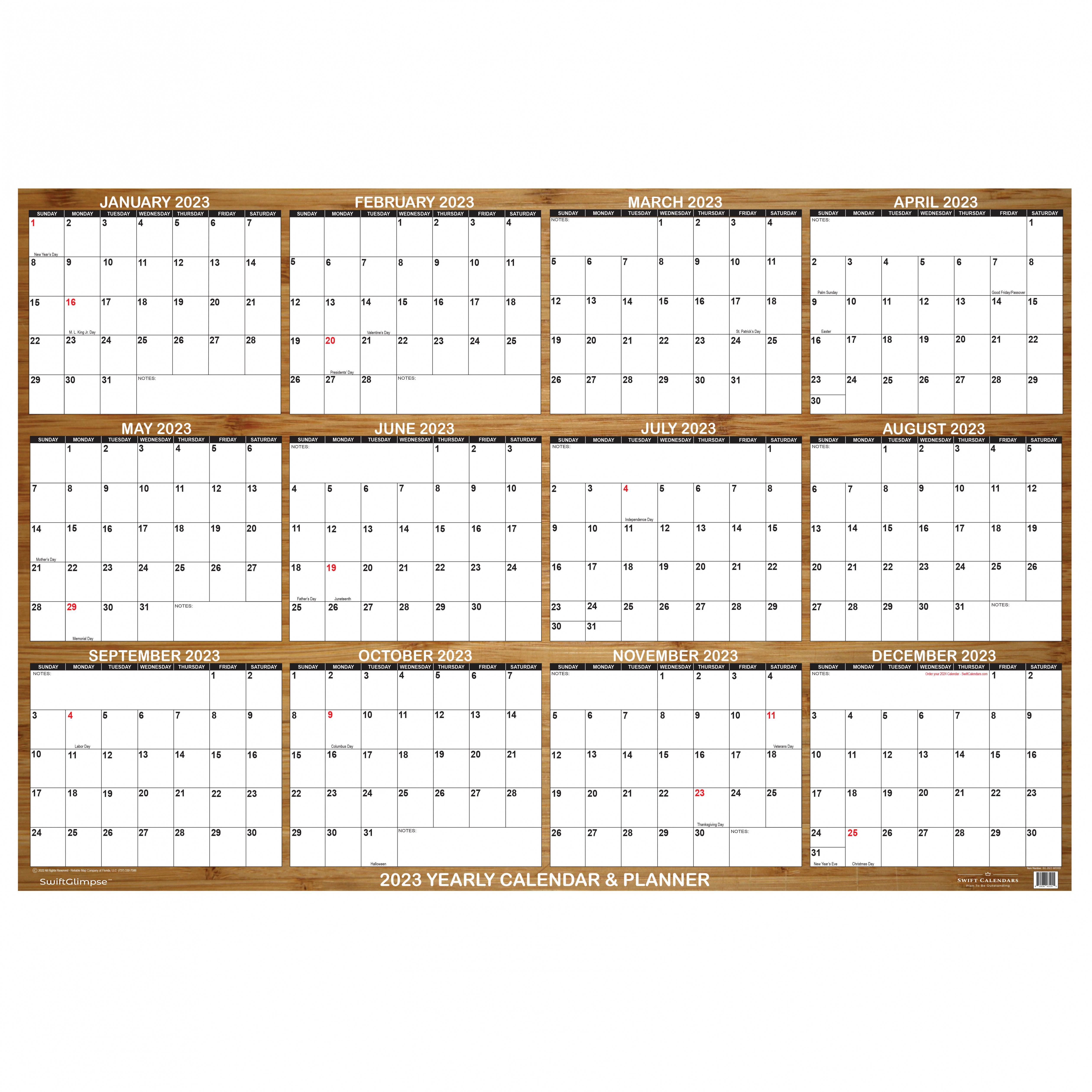 Wall Calendar Designer Wood ″ x ″ SwiftGlimpse