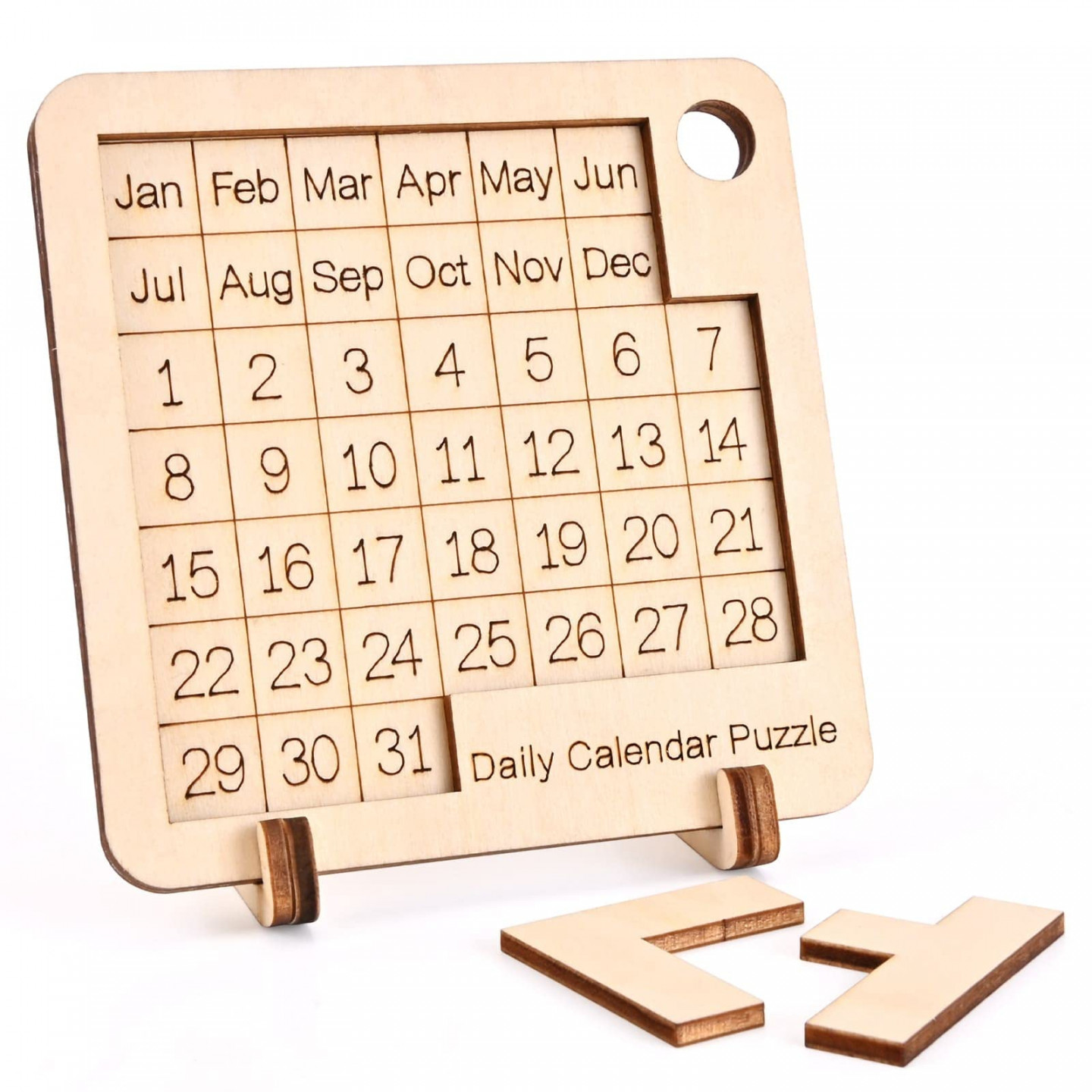 Wooden Daily Puzzle Calendar -  Days Brain Burning Jigsaw Puzzle Desk  Calendar for  Advent EvSee more Wooden Daily Puzzle Calendar -   Days