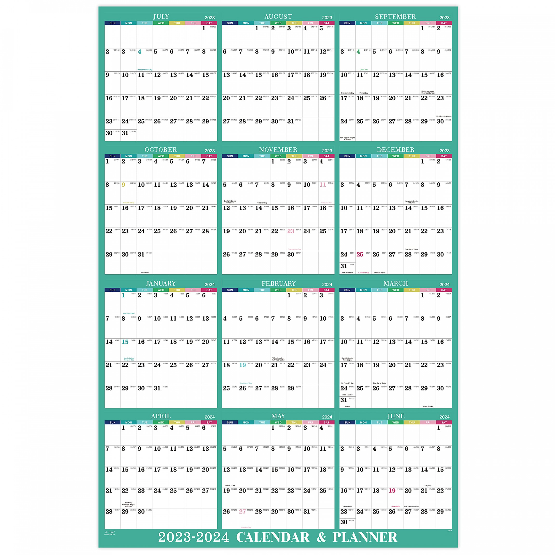 Yearly Wall Calendar - - - Yearly Wall Calendar, -  Wall Calendar with JulianSee more Yearly Wall Calendar - -