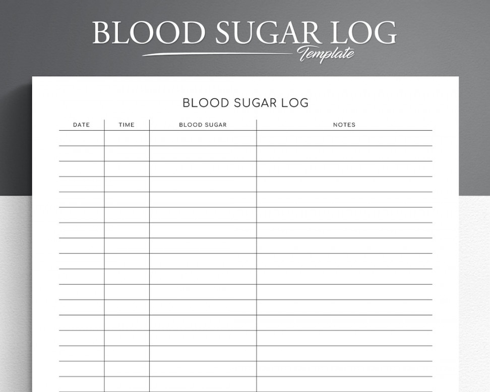 Blood Sugar Log Printable