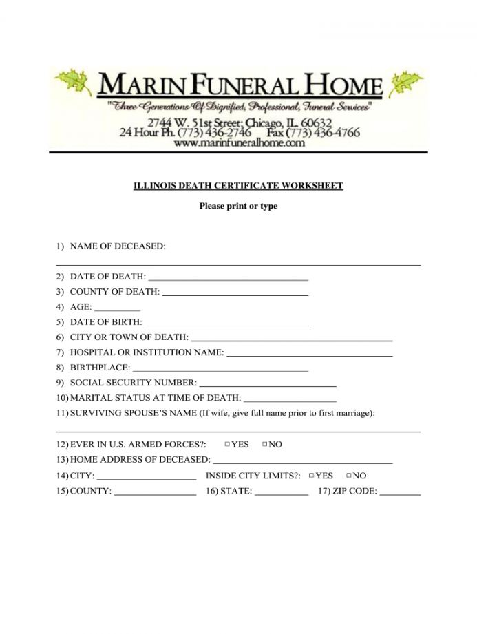 Burial Certificate - Fill Online, Printable, Fillable, Blank