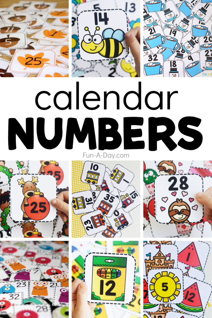 Calendar Numbers for the Whole Year - Fun-A-Day!