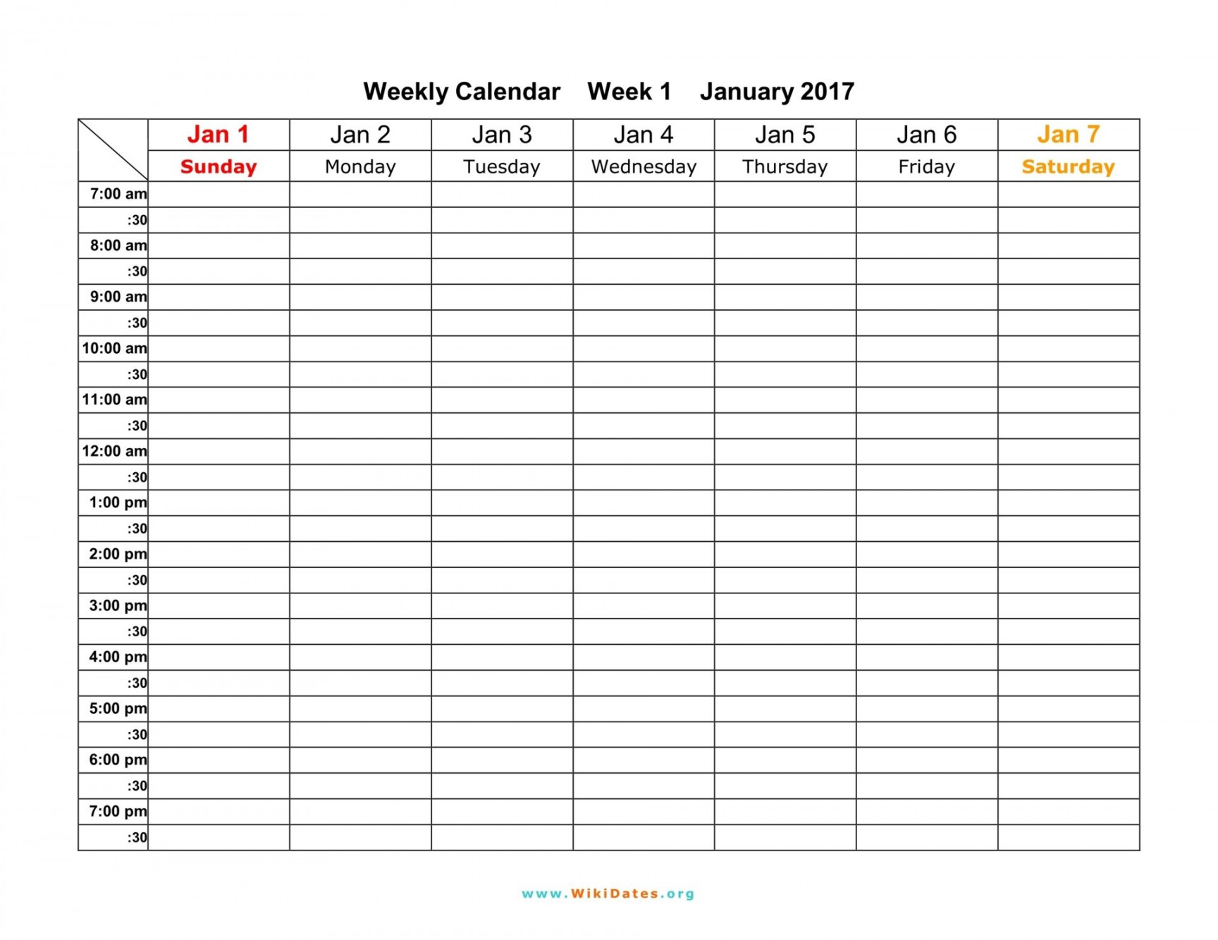 calendar template/ monthly planner  Daily calendar template