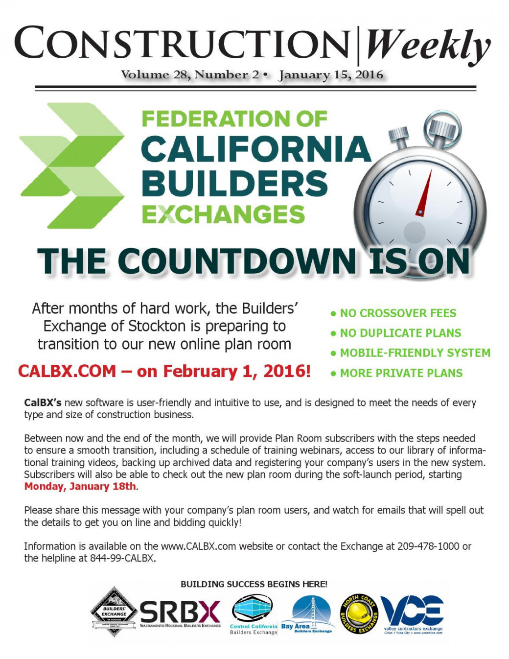 Construction weekly january ,  by The Builders