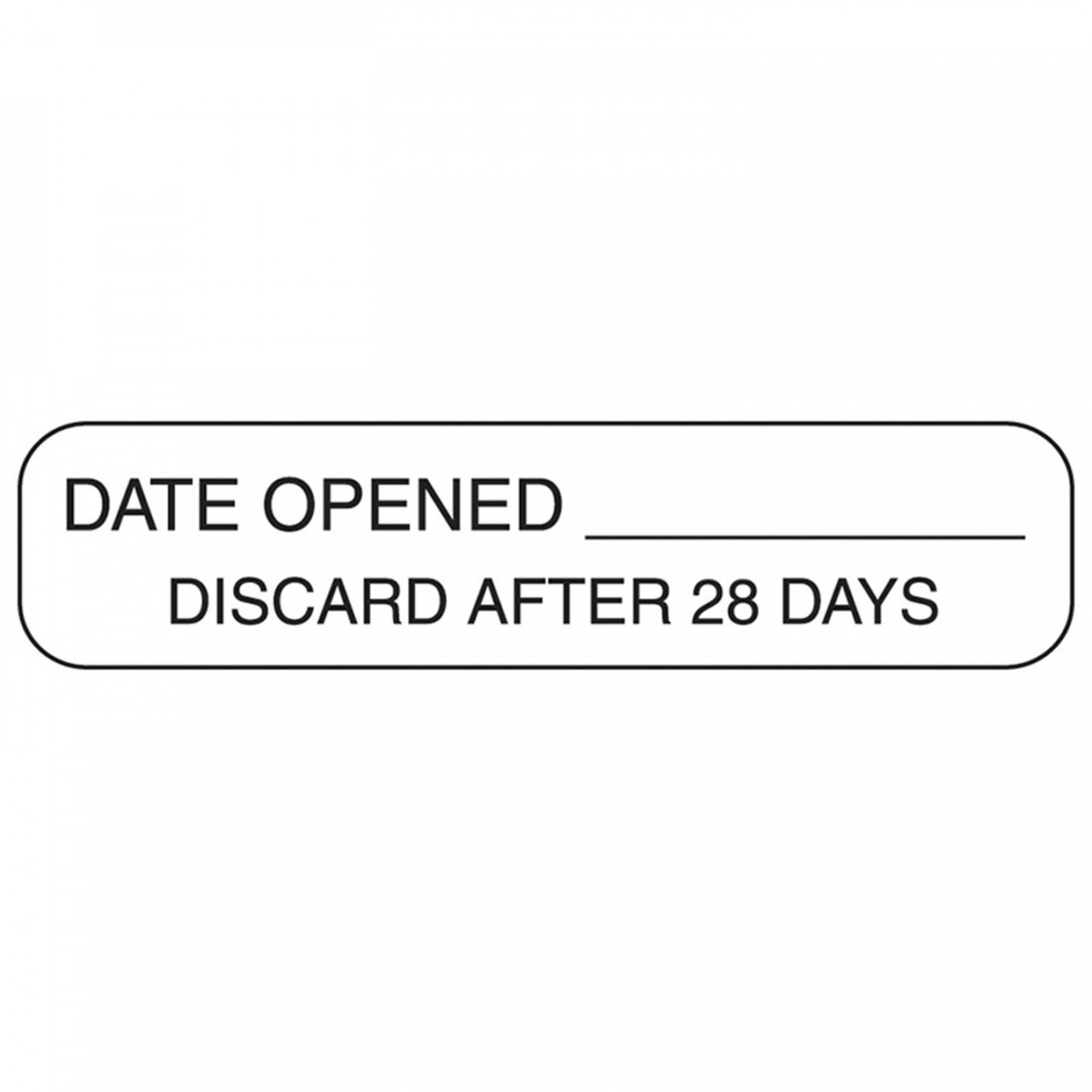 Date Opened Discard After  Days Labels / x -/ Inch - Pack/