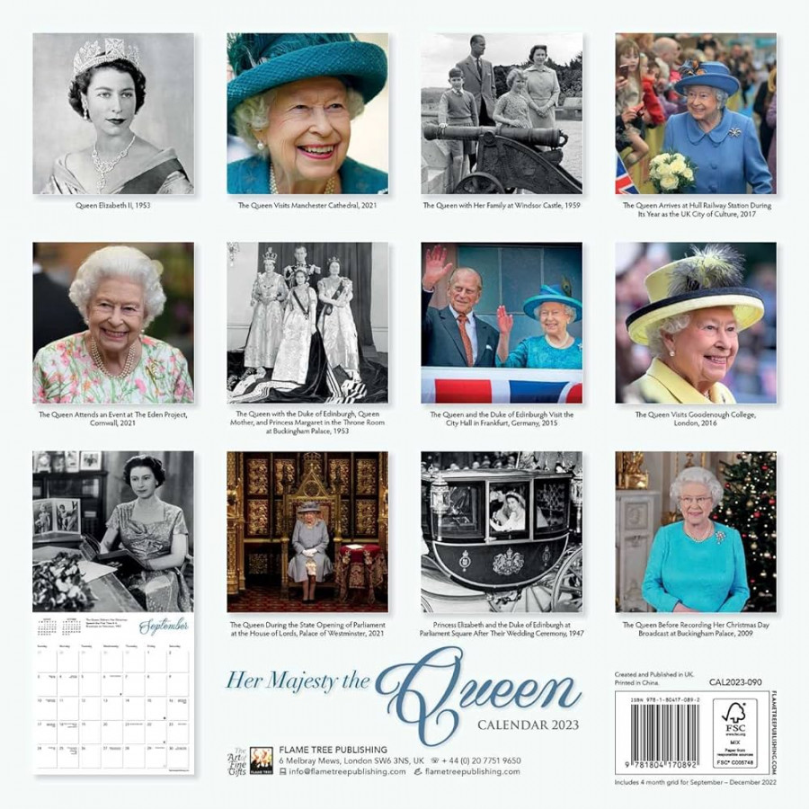 Her Majesty the Queen Wall Calendar  (Art Calendar)