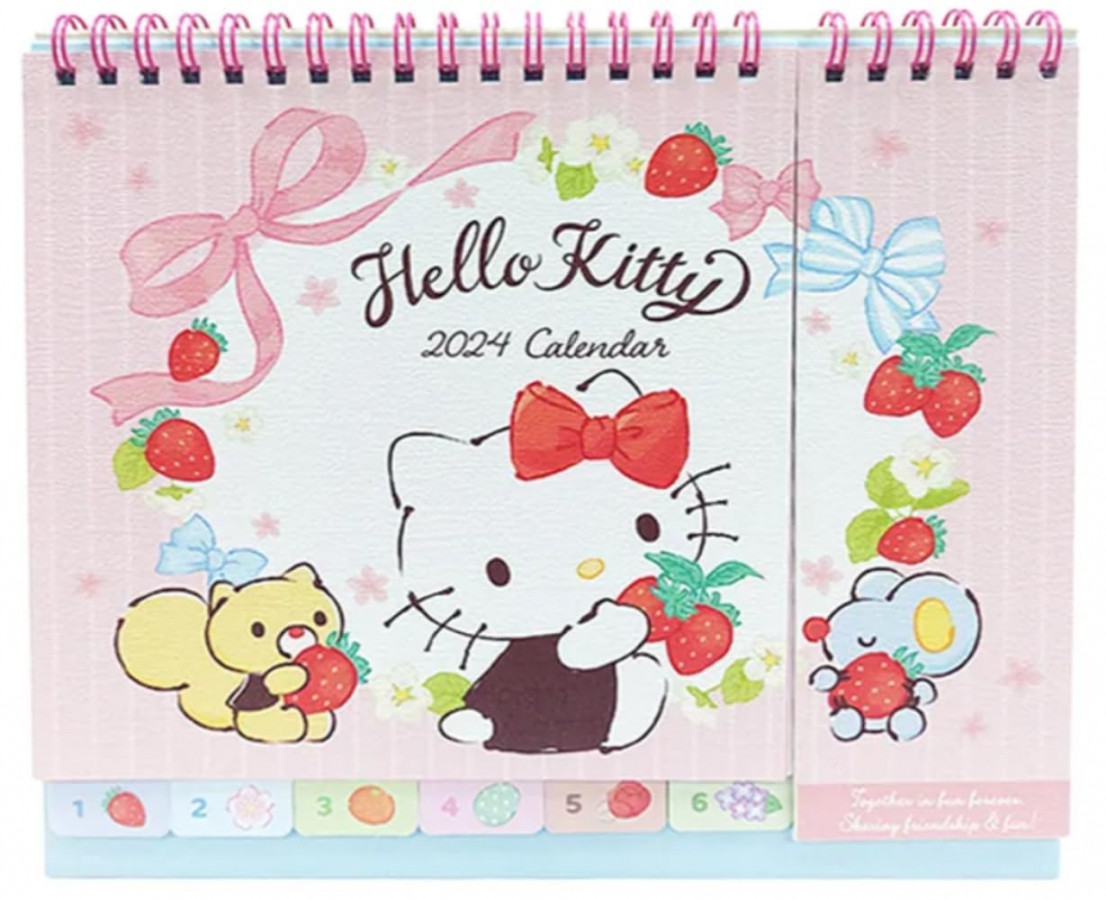 Kawaii Cat Monthly Yearly Desktop Calendar