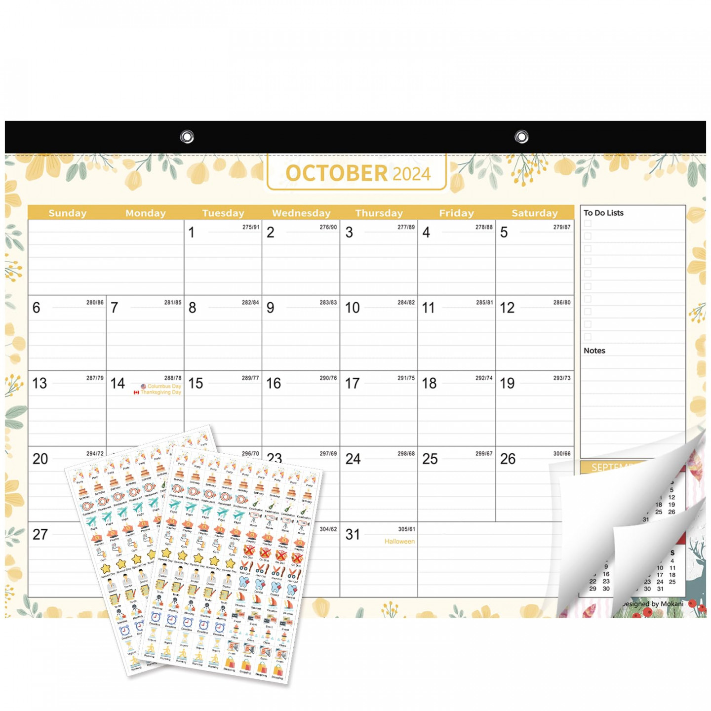 Large Desk Calendar -, Mokani Big Monthly Wall Calendar (October   - December ) "xSee more Large Desk Calendar -, Mokani