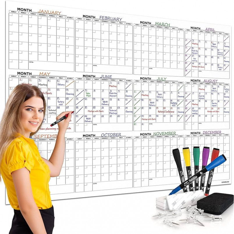 Large "x" White Board Calendar Dry Erase Calendar for Wall  Month  Planner Board Big Dry Erase See more Large "x" White Board Calendar  Dry