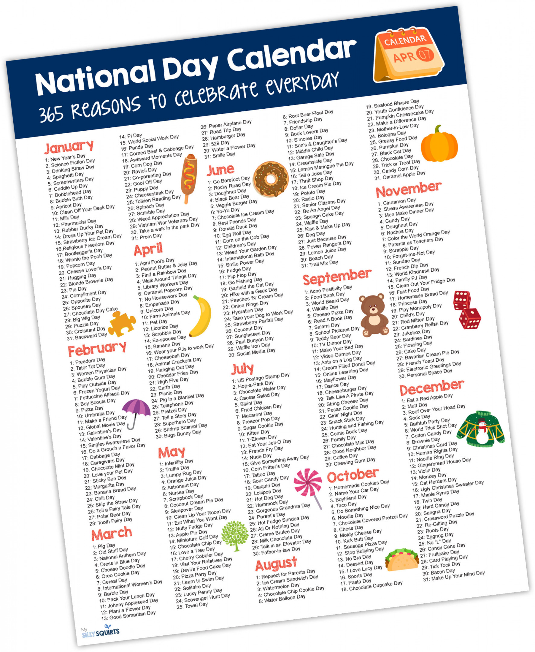 National Day Calendar:  reasons to celebrate everyday - My