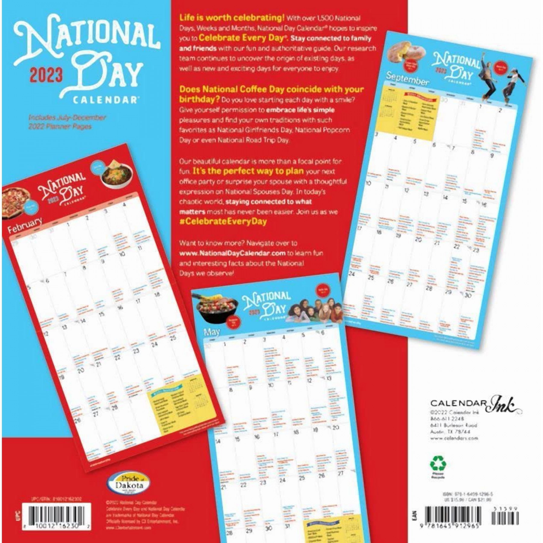 National Day  Wall Calendar by Calendar Ink