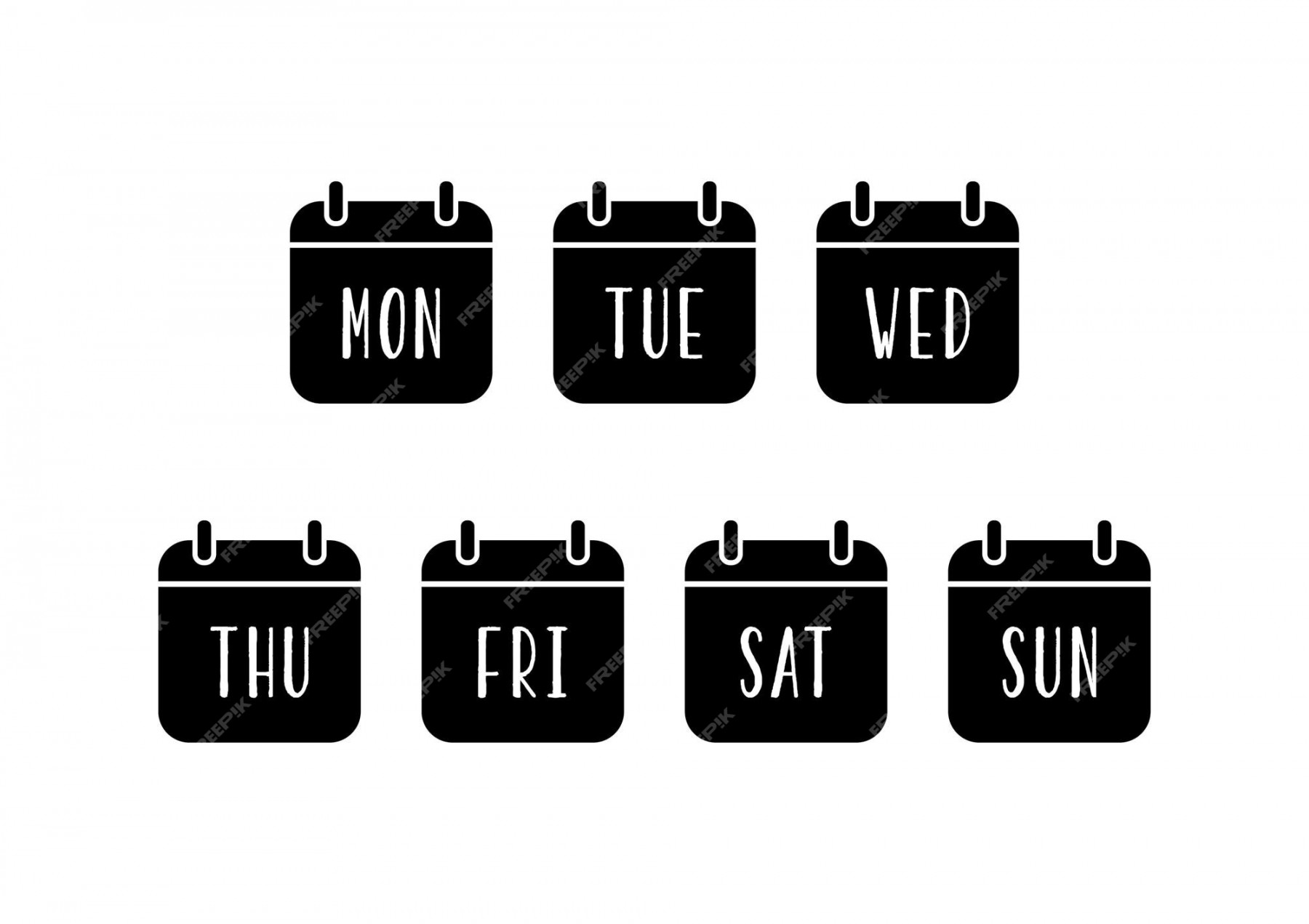 Premium Vector  Week calendar flat icon on white background