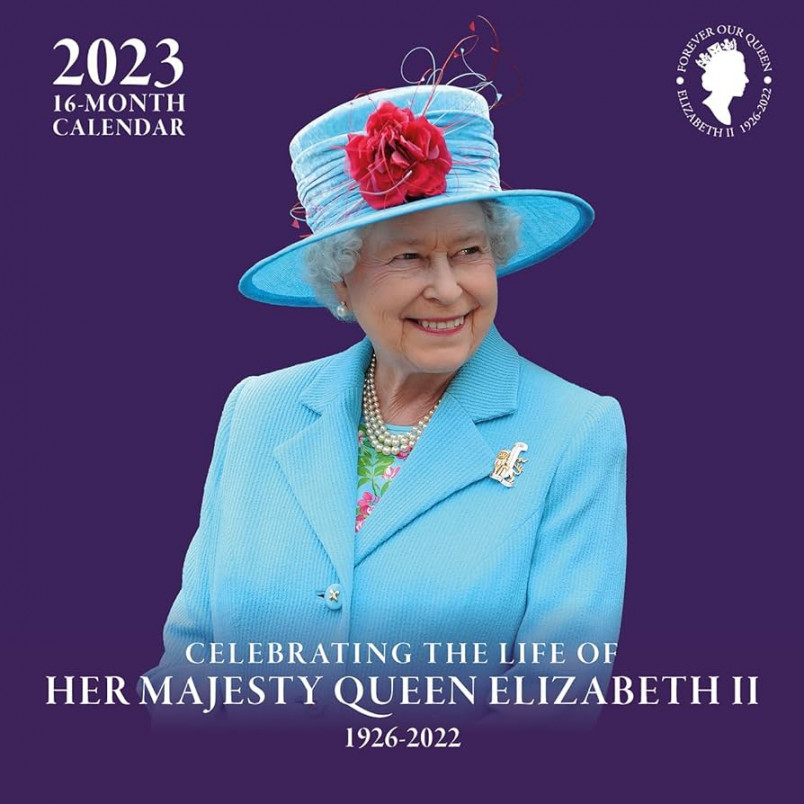 Remembering Our Queen Calendar  - Month to a View Planner cm x cm