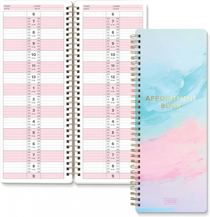 S&O Appointment Book with  Minute Slots - Daily Hourly Planner AM to PM  - Salon Appointment BookSee more S&O Appointment Book with  Minute