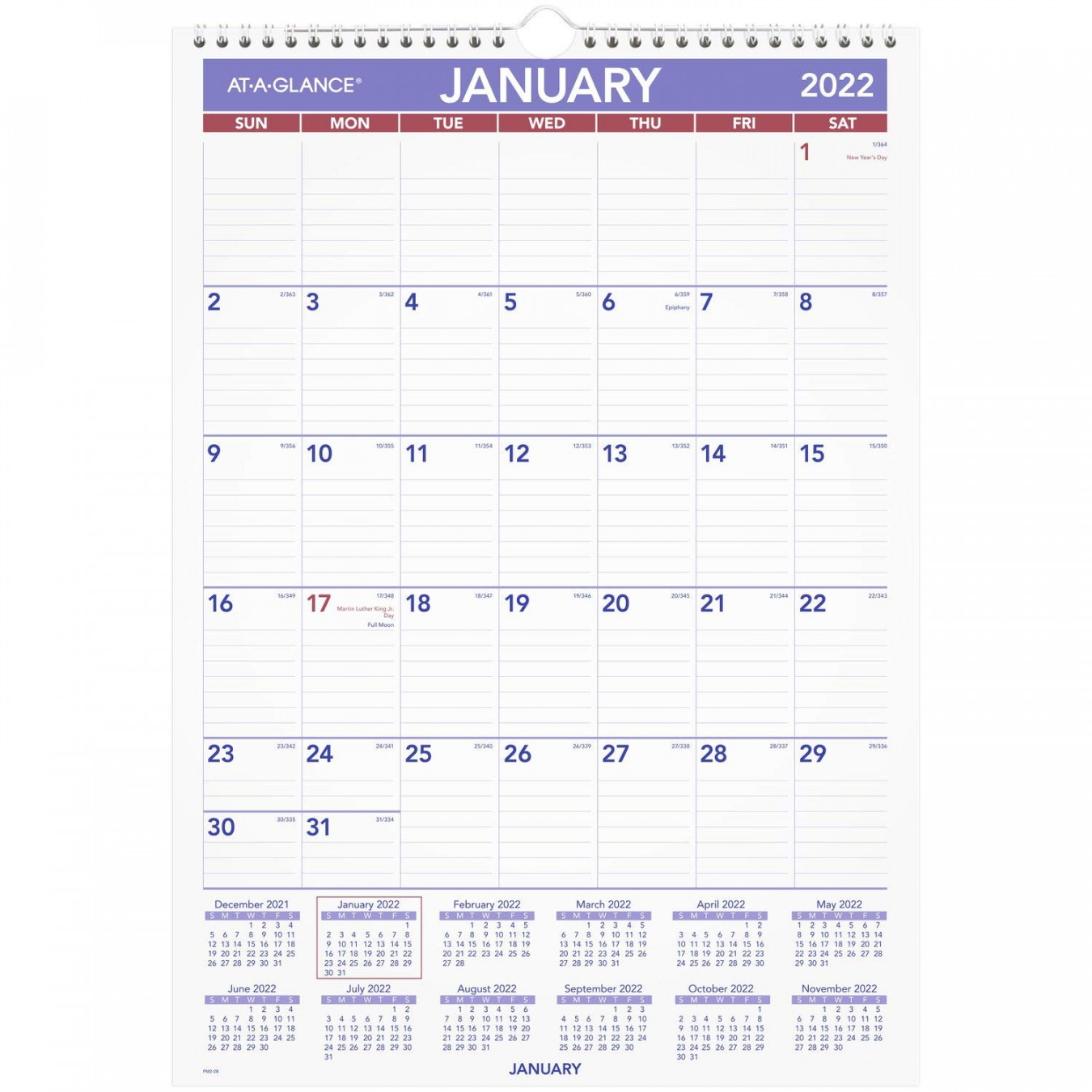 Wall Calendar by AT-A-GLANCE, " x ", Medium, Monthly